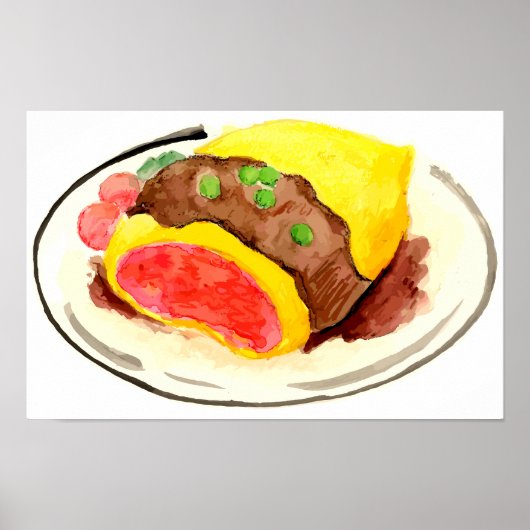 日本料理。オムライス。 ポスター (正面)