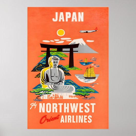 日本旅行ポスター 日本の芸術 Northwest Orient ポスター (正面)