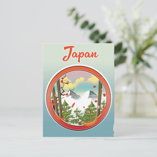 日本旅行ロゴ インビテーションポストカード (スタンド正面)