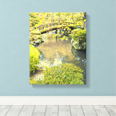 日本旅行伝統的用日本の園 キャンバスプリント (インサイチュ (ウッドフロア))