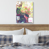 日本旅行風景灯篭桜 キャンバスプリント (インサイチュ (寝室))