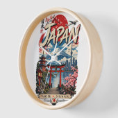 日本旅行 | 富士山 ヴィンテージ 日本 壁時計 (傾斜)