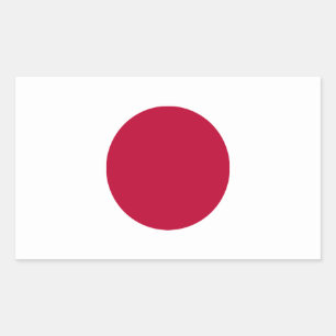 日本旗のステッカー 長方形シール