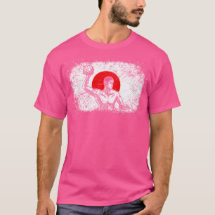日本日本の国旗を掲げる水球 Tシャツ