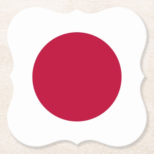 日本日本の国旗 ペーパーコースター (正面)