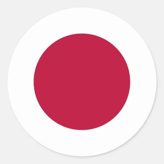 日本日本の国旗 ラウンドシール (正面)