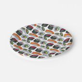 日本日本の食すし巻き転が食店 ペーパープレート (アングル)