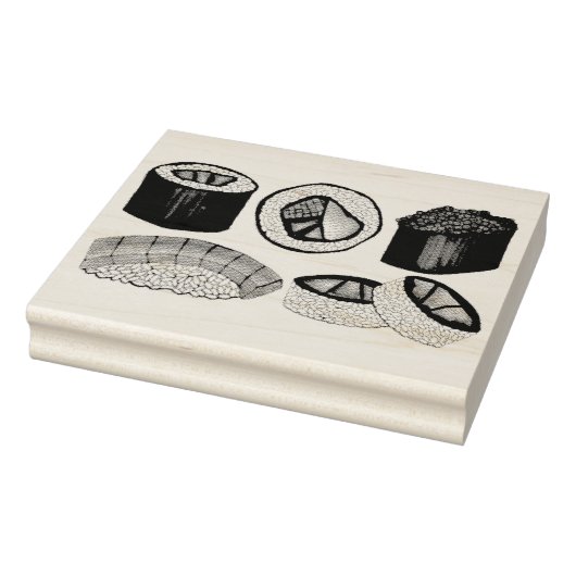 日本日本の食すし巻き転が食店 ラバースタンプ (スタンプ)