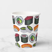 日本日本の食すし巻き転が食店 紙コップ (正面)