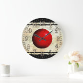 日本日本愛国心が強い芸術の柱時計の旗 ラージ壁時計 (ホーム)