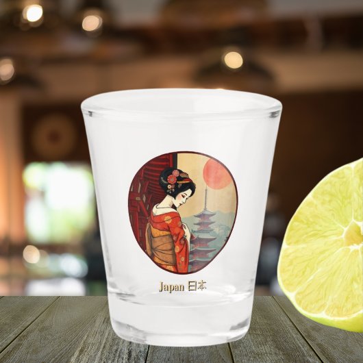 日本日本舞妓パゴダレトロ ショットグラス