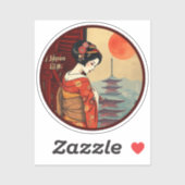 日本日本舞妓パゴダレトロ シール (シート)