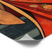 日本日本芸者パゴダヴィンテージレトロ ポスター (角)