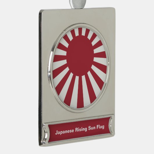 日本朝日国旗、江戸から第2次世界大戦 シルバープレートバナーオーナメント (右)