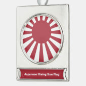 日本朝日国旗、江戸から第2次世界大戦 シルバープレートバナーオーナメント (左)