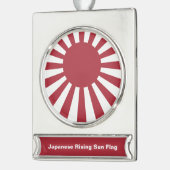日本朝日国旗、江戸から第2次世界大戦 シルバープレートバナーオーナメント (左)