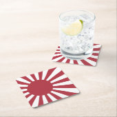 日本朝日国旗、江戸から第2次世界大戦 スクエアペーパーコースター (インサイチュ)