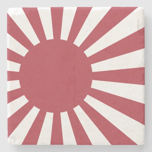 日本朝日国旗、江戸から第2次世界大戦 ストーンコースター (正面)