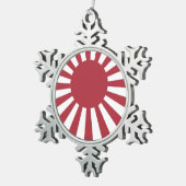 日本朝日国旗、江戸から第2次世界大戦 スノーフレークピューターオーナメント (右)