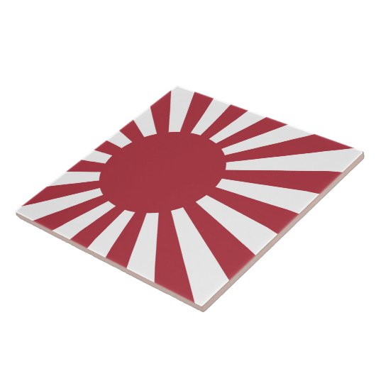 日本朝日国旗、江戸から第2次世界大戦 タイル (側面)