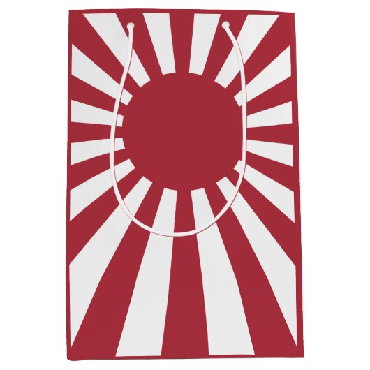 日本朝日国旗、江戸から第2次世界大戦 ミディアムペーパーバッグ (正面)