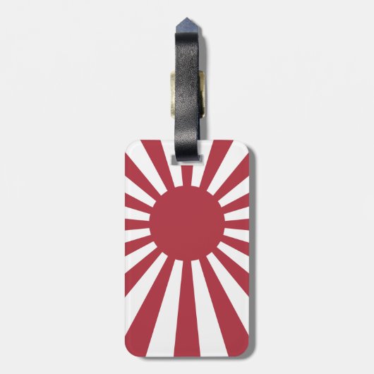 日本朝日国旗、江戸から第2次世界大戦 ラゲッジタグ (裏面縦)