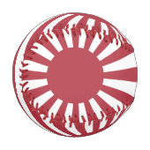 日本朝日国旗、江戸から第2次世界大戦 野球ボール (正面左)