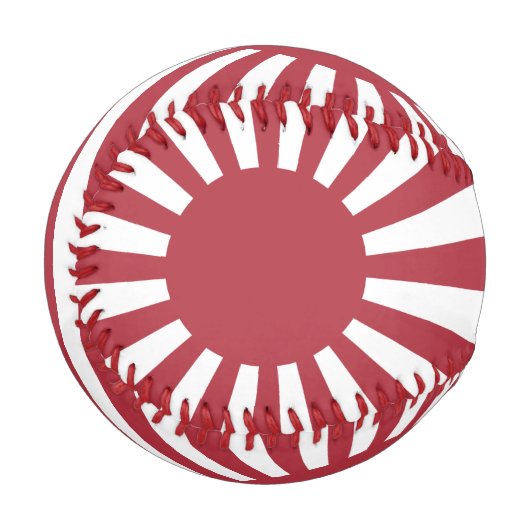 日本朝日国旗、江戸から第2次世界大戦 野球ボール (正面左)