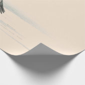 日本木版鳥プリント桃ラッピング紙 ラッピングペーパー (角)