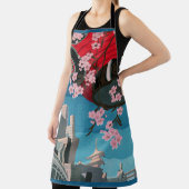 日本東京ヴィンテージ日本の旅行ポスター エプロン (インサイチュ)