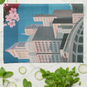 日本東京ヴィンテージ日本の旅行ポスター キッチンタオル (折り畳み)