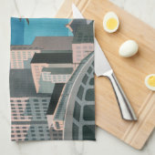 日本東京ヴィンテージ日本の旅行ポスター キッチンタオル (四つ折り)