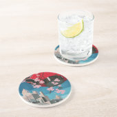 日本東京ヴィンテージ日本の旅行ポスター コースター (側面)