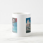 日本東京ヴィンテージ日本の旅行ポスター コーヒーマグカップ (中央)