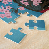 日本東京ヴィンテージ日本の旅行ポスター ジグソーパズル (側面)