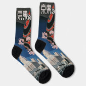 日本東京ヴィンテージ日本の旅行ポスター ソックス (右)