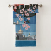 日本東京ヴィンテージ日本の旅行ポスター バスタオルセット (インサイチュ)