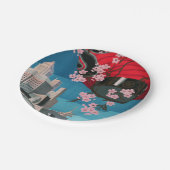 日本東京ヴィンテージ日本の旅行ポスター ペーパープレート (アングル)