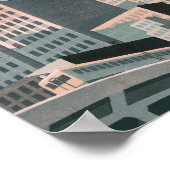 日本東京ヴィンテージ日本の旅行ポスター ポスター (角)