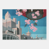 日本東京ヴィンテージ日本の旅行ポスター ラッピングペーパーシート (正面3)