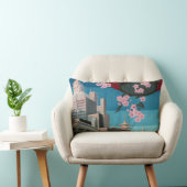 日本東京ヴィンテージ日本の旅行ポスター ランバークッション (椅子)