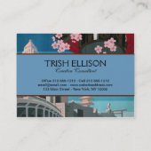 日本東京ヴィンテージ日本の旅行ポスター 名刺 (裏面)