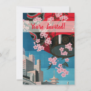 日本東京ヴィンテージ日本の旅行ポスター 招待状