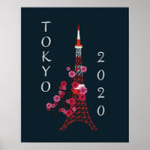 日本東京2020桜&タワー ポスター (正面)