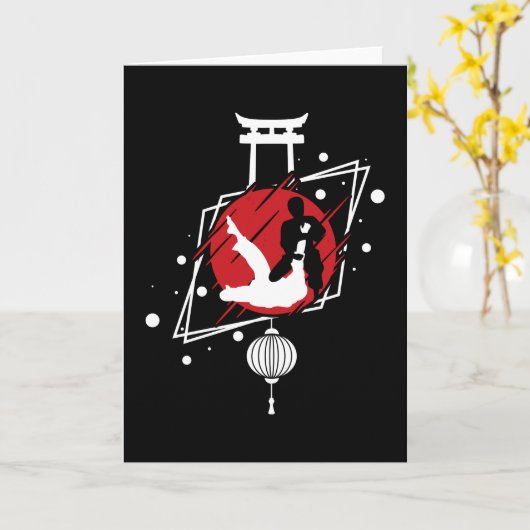 日本柔道 カード (黄色い花)