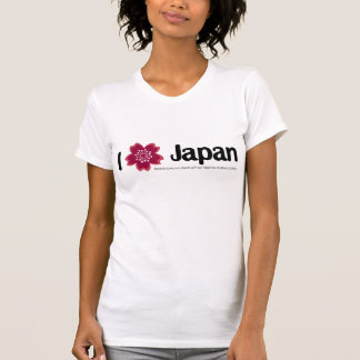 日本桜が付いている立場 Tシャツ