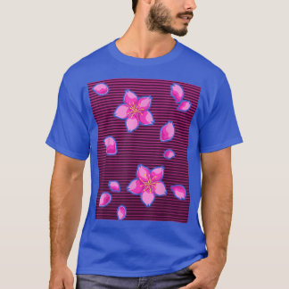 日本桜フラワーブロッサム80s気化波さくらんぼB Tシャツ