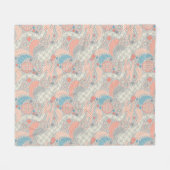 日本様式パターン。 実例 フリースブランケット (正面(横))