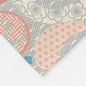 日本様式パターン。 実例 フリースブランケット (角)