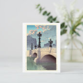 日本橋，日本橋，河瀬蓮井，ウッドカット ポストカード (スタンド正面)